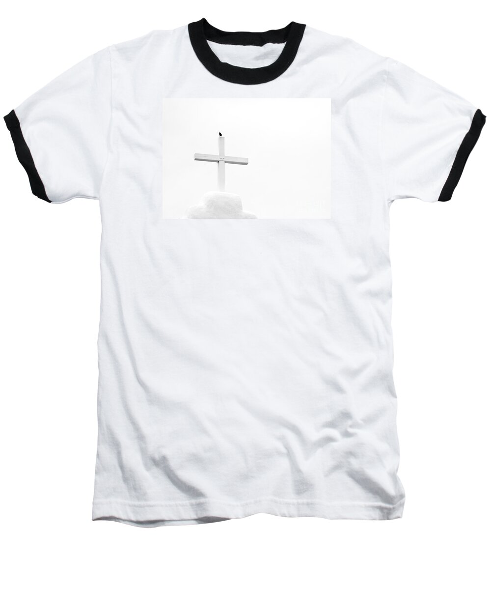 Christian Baseball T-Shirt featuring the photograph Pueblo Cross by Roselynne Broussard