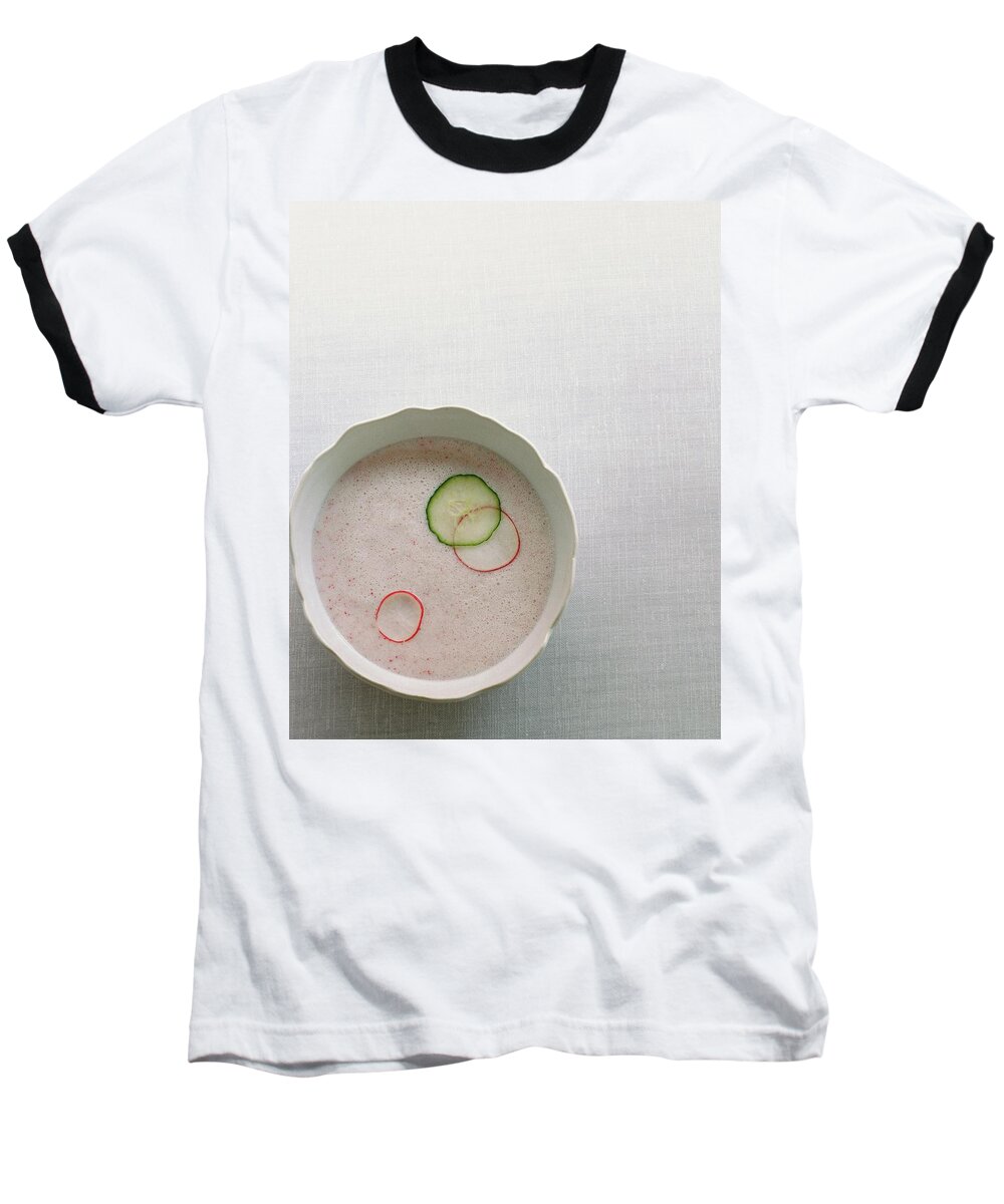 Cooking Baseball T-Shirt featuring the photograph Radish Buttermilk Soup by Romulo Yanes