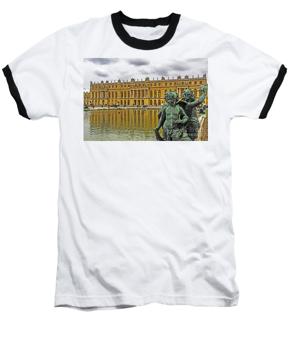 Travel Baseball T-Shirt featuring the photograph Reflection Pool of Versailles by Elvis Vaughn