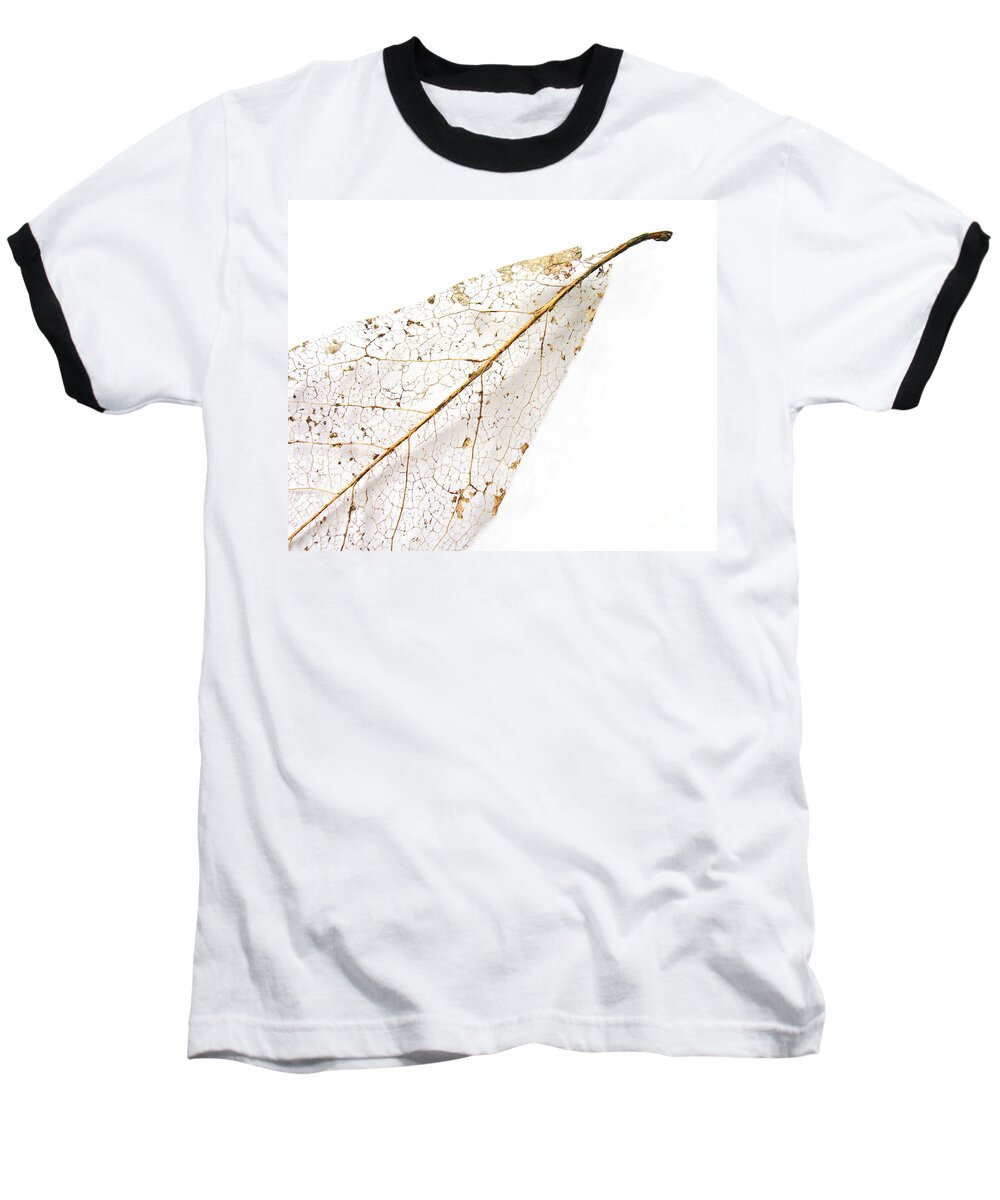 Leaf Baseball T-Shirt featuring the photograph Remnant Leaf by Ann Horn