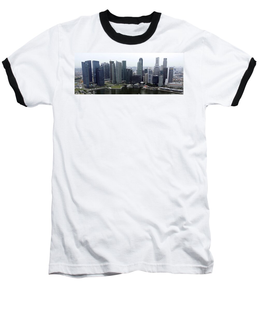 Singapore Baseball T-Shirt featuring the photograph Singapore Skyline by Shoal Hollingsworth