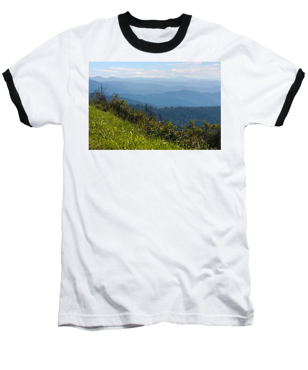 Great Smoky Mountains National Park Baseball T-Shirt featuring the photograph Smoky Mountains View by Melinda Fawver