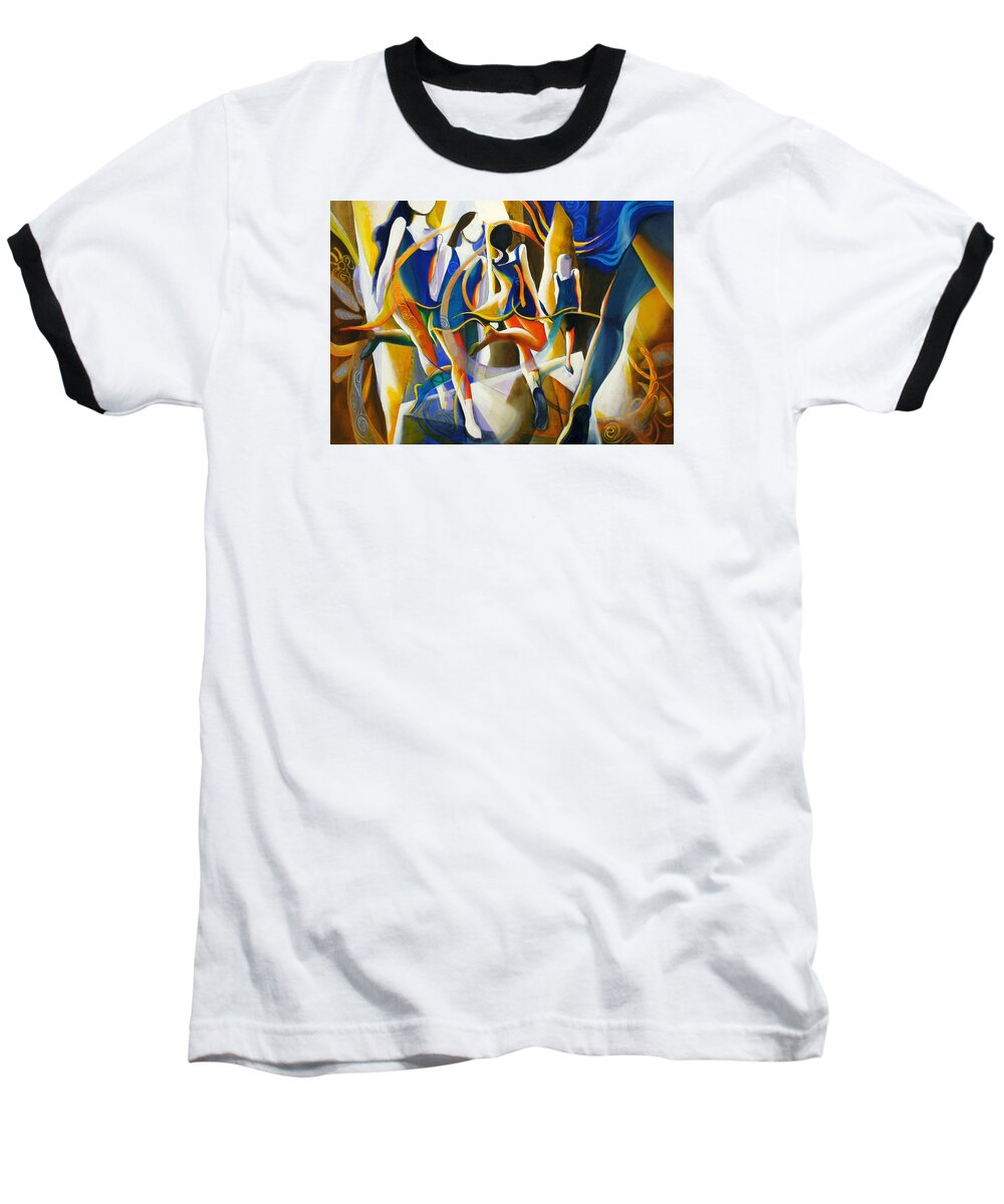 Dance Baseball T-Shirt featuring the painting Spirited away by Georg Douglas