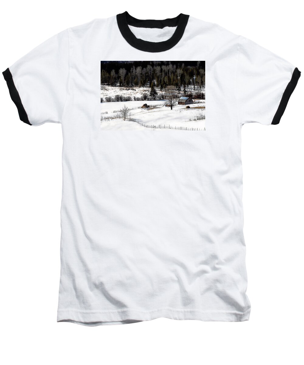 Ranch Baseball T-Shirt featuring the photograph Spring Horizon by Ed Hall
