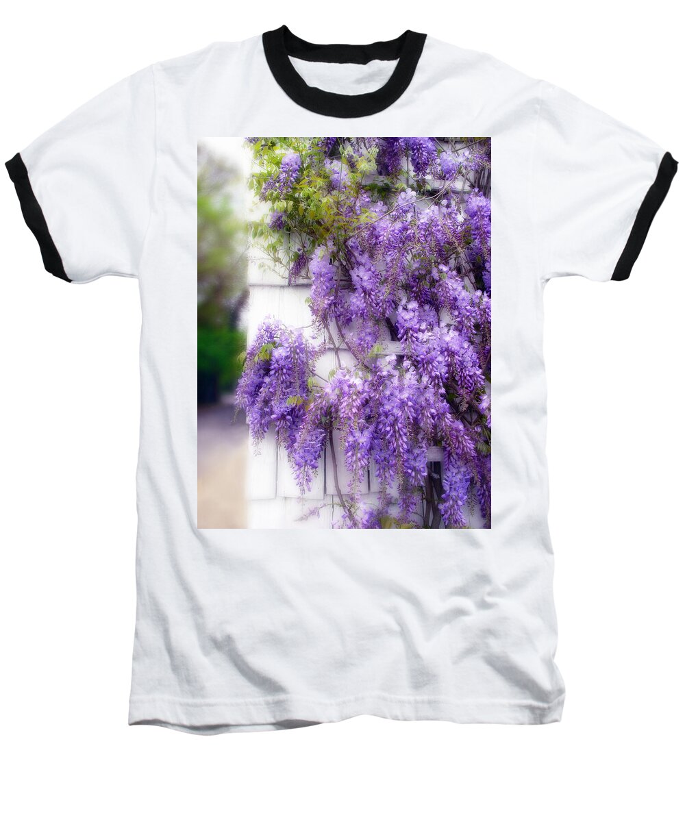 Flowers Baseball T-Shirt featuring the photograph Spring Wisteria by Jessica Jenney