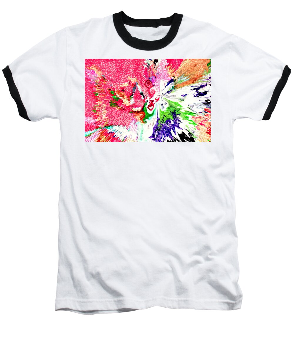 Abstract Baseball T-Shirt featuring the photograph Springtime by Linda Cox