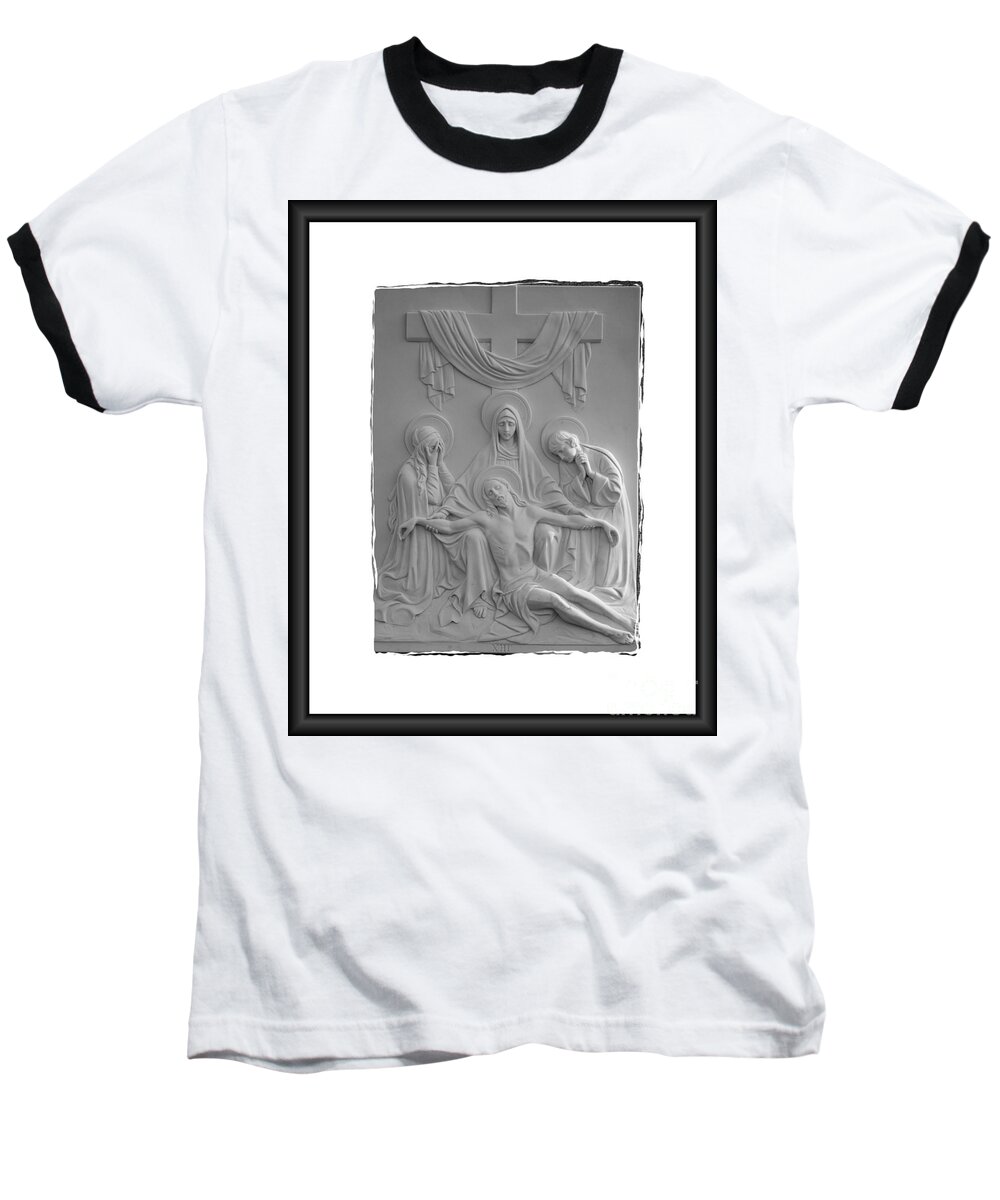 Stations Of The Cross Baseball T-Shirt featuring the photograph Station X I I I by Sharon Elliott