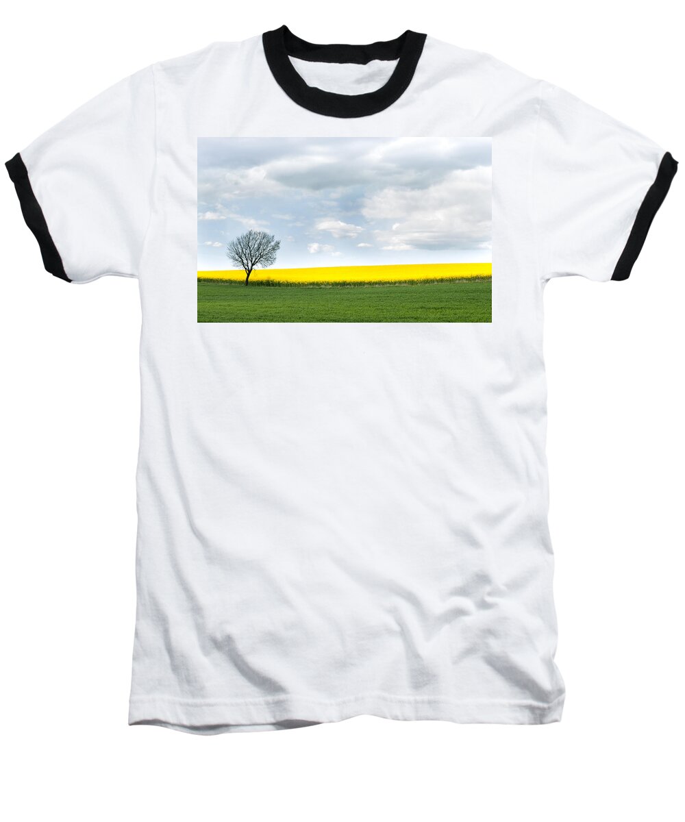 Landscape Baseball T-Shirt featuring the photograph The colors of Spring by Mike Santis
