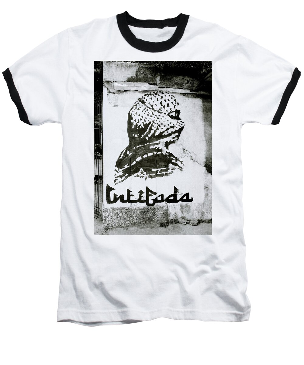 Revolution Baseball T-Shirt featuring the photograph The Intifada by Shaun Higson