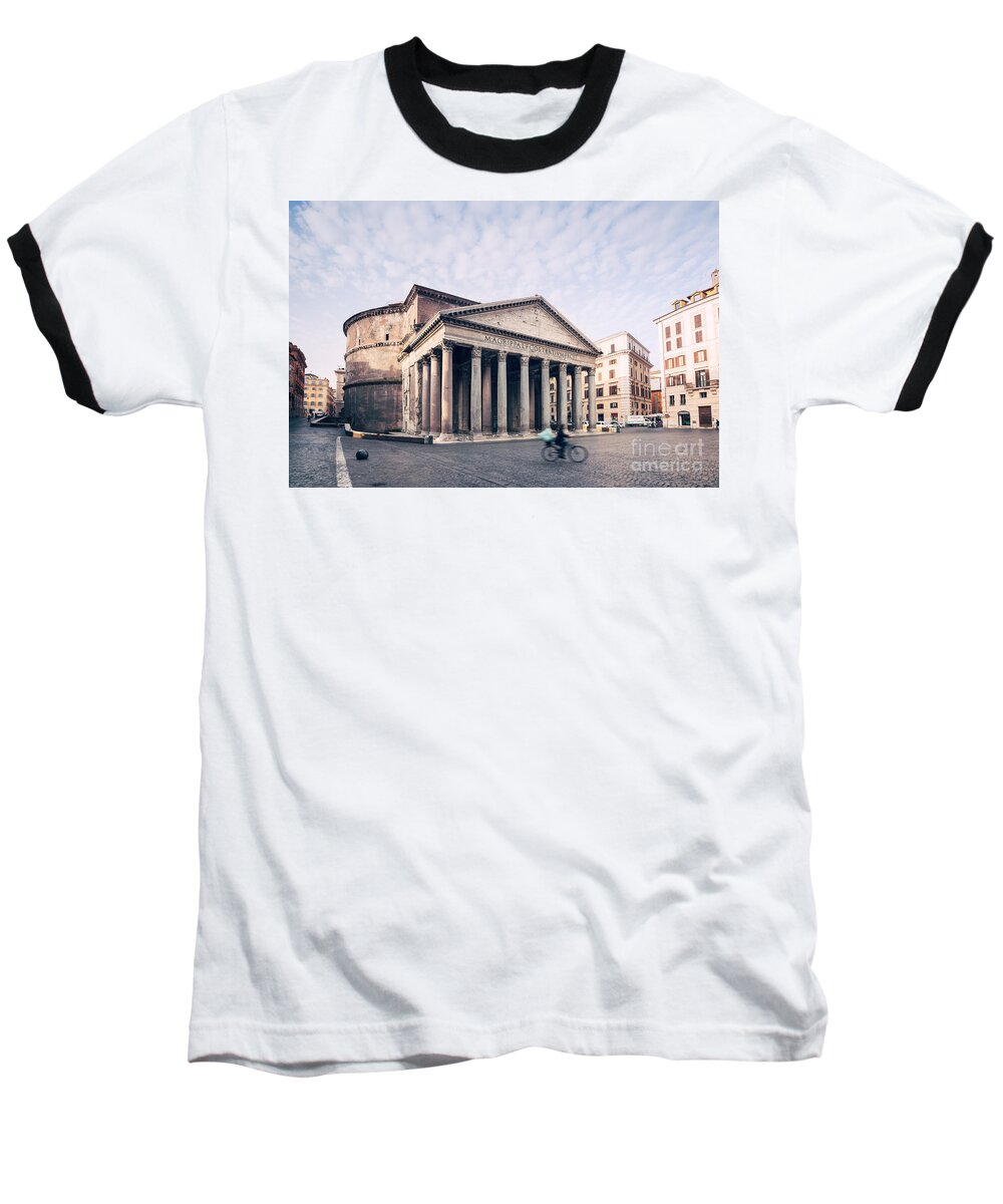 Pantheon Baseball T-Shirt featuring the photograph The Pantheon by Matteo Colombo
