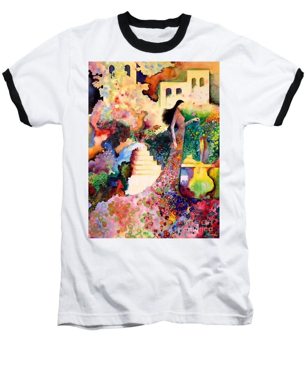 Exotic Baseball T-Shirt featuring the painting The Wish by Frances Ku