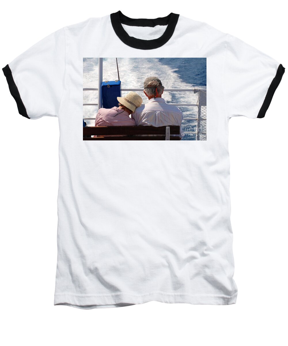 Together Baseball T-Shirt featuring the photograph Together in Greece by David Fowler