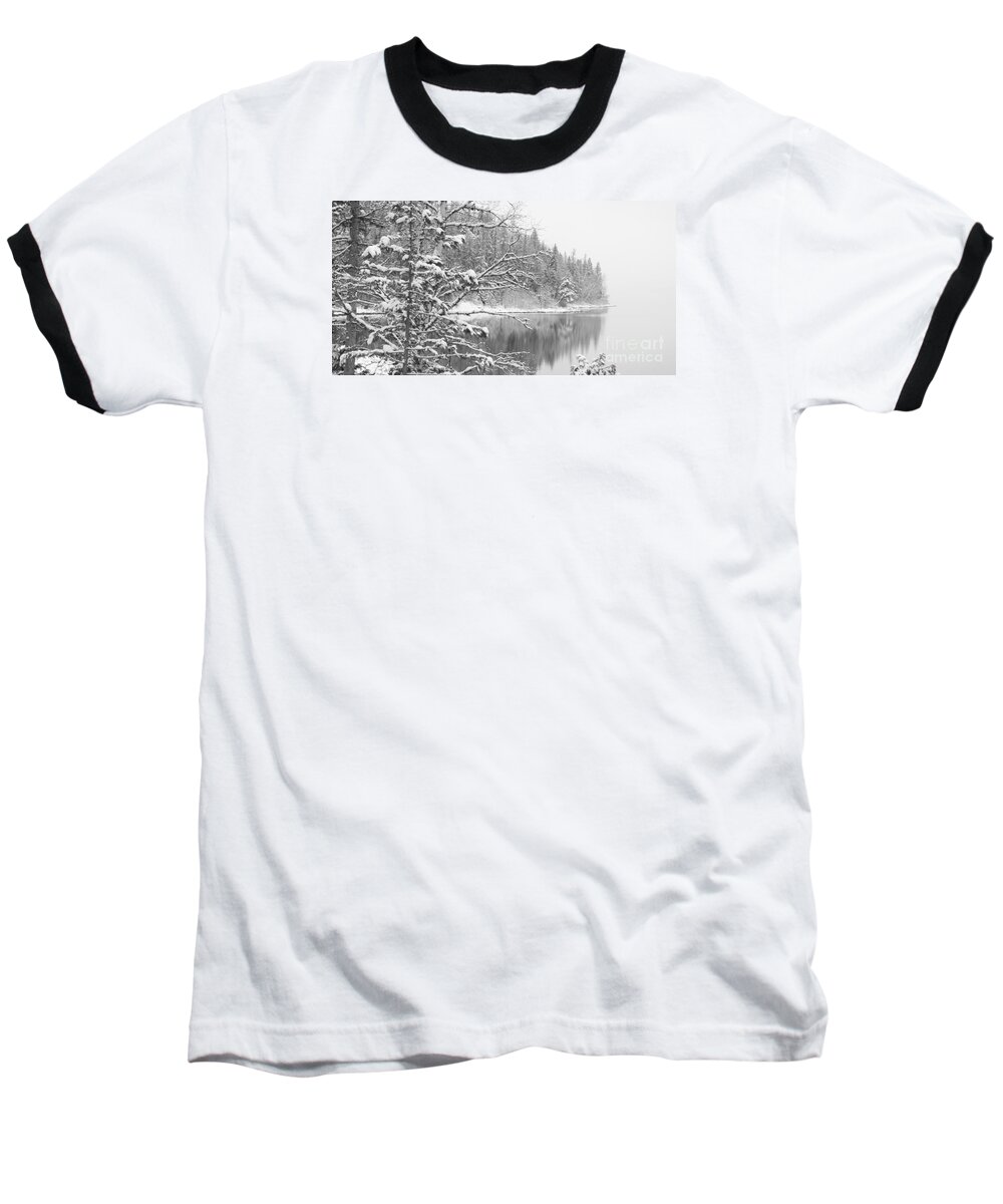 Winter Baseball T-Shirt featuring the photograph Touch of Winter by Diane Bohna