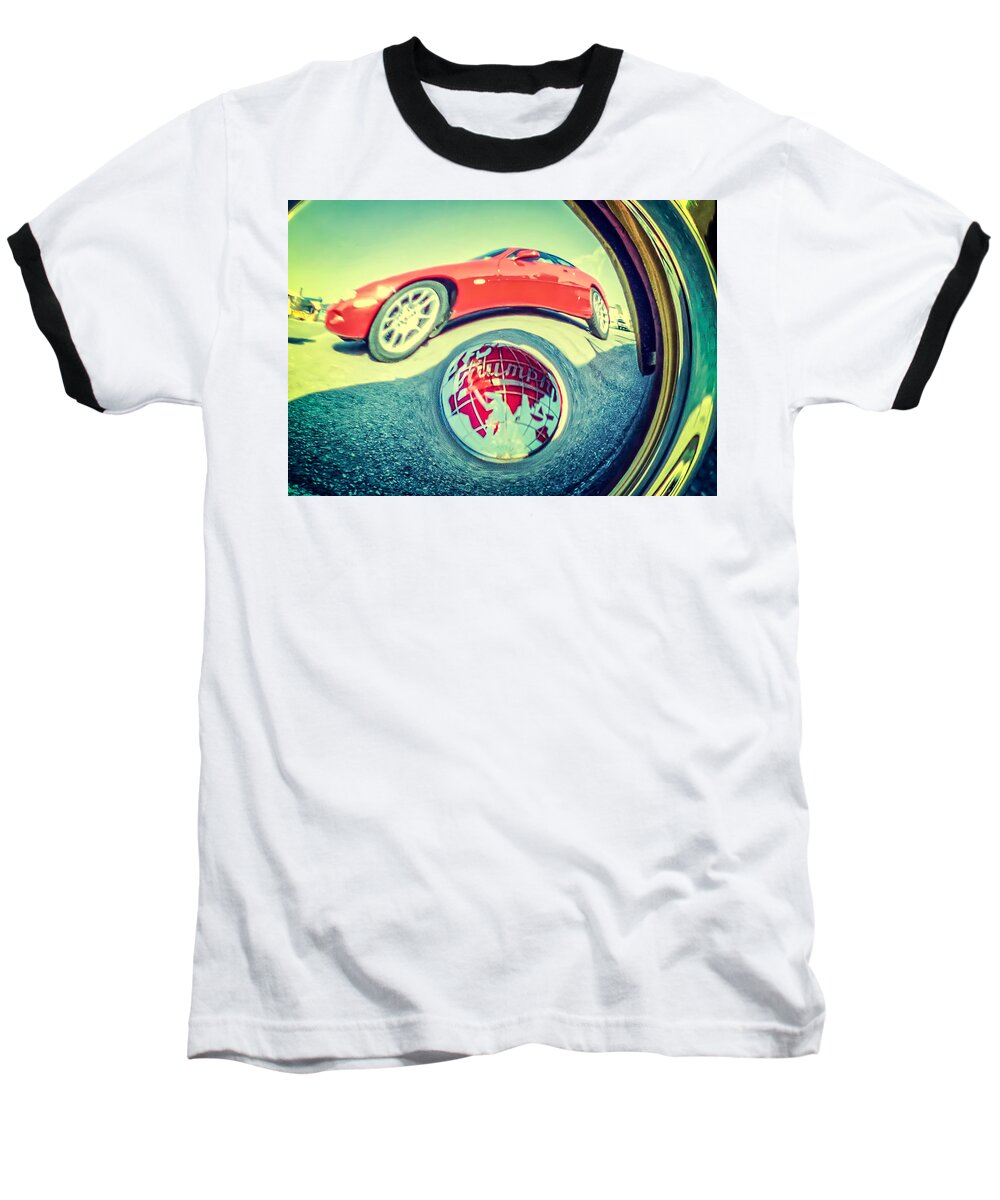 Retro Baseball T-Shirt featuring the photograph Triumph and Jaguar by Spikey Mouse Photography