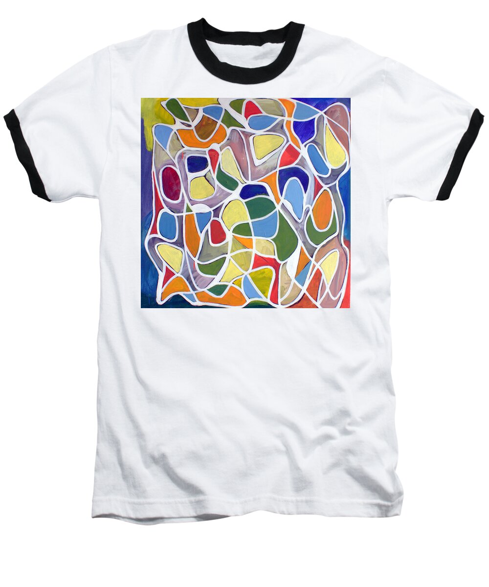 Abstract Baseball T-Shirt featuring the painting Untitled #29 by Steven Miller