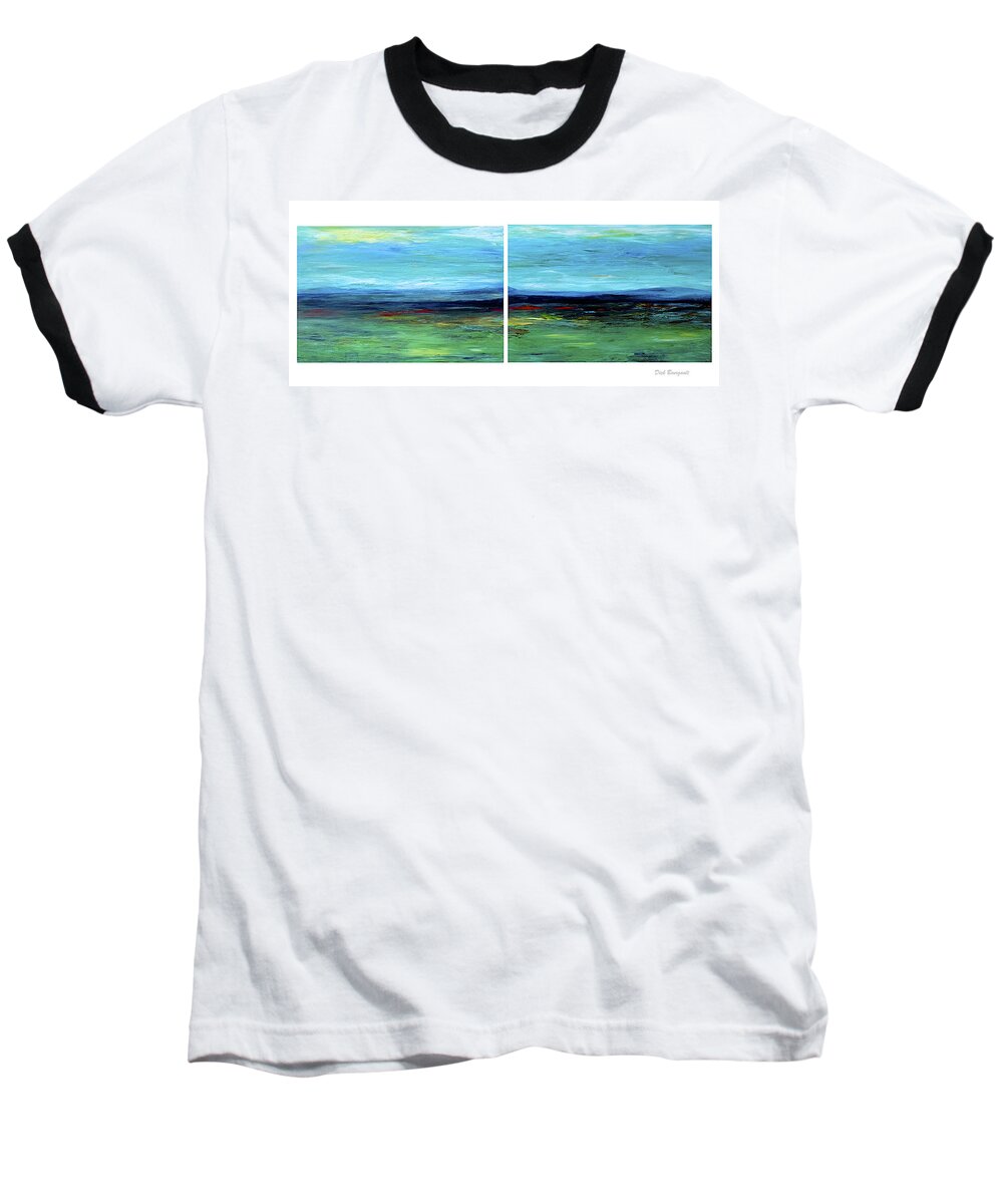 Vastness Baseball T-Shirt featuring the painting Vast Horizon by Dick Bourgault