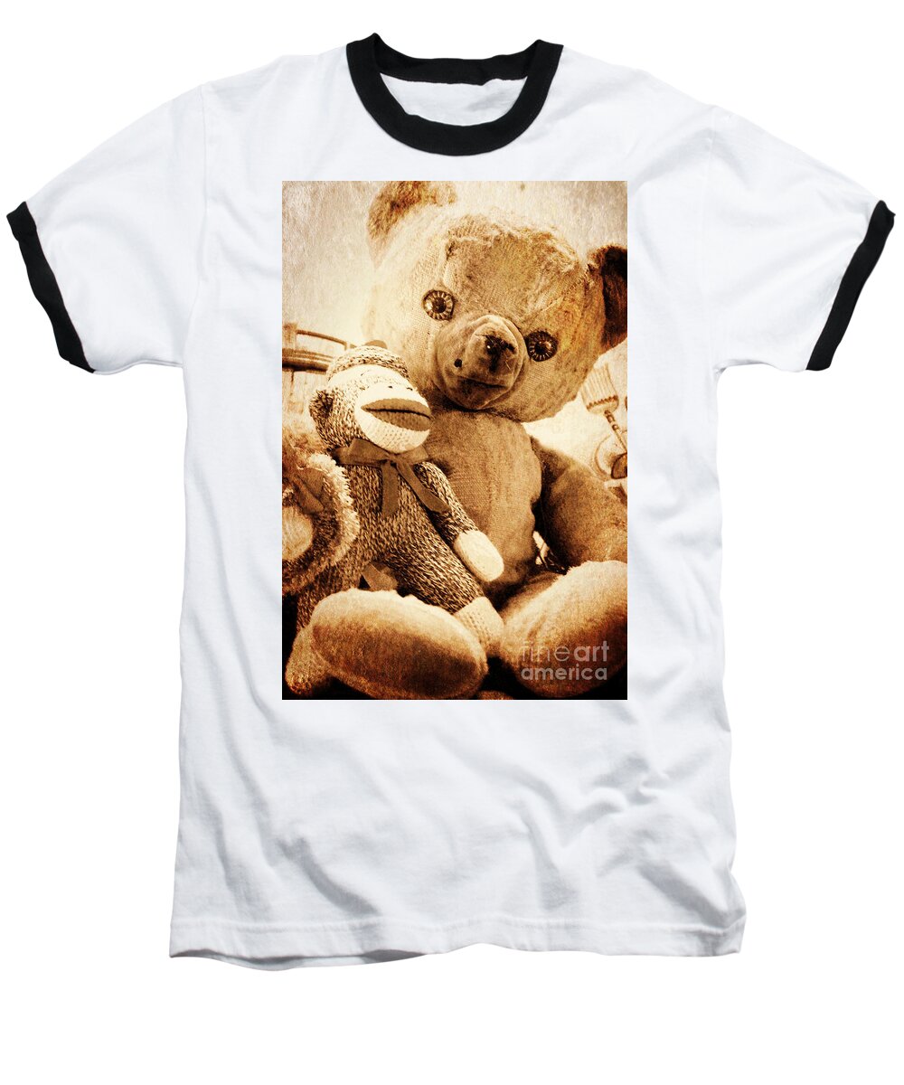 Teddy Bear Baseball T-Shirt featuring the digital art Very Old Friends by Valerie Reeves