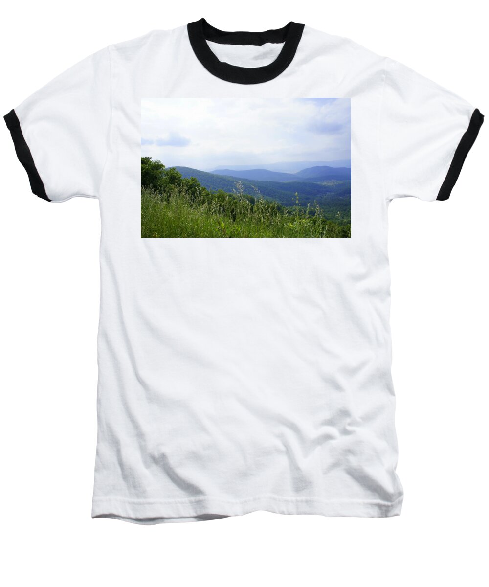 Mountain Baseball T-Shirt featuring the photograph Virginia Mountains by Laurie Perry