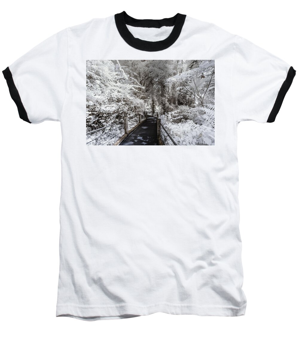 720 Nm Baseball T-Shirt featuring the photograph Walking Into the Infrared Jungle 1 by Jason Chu