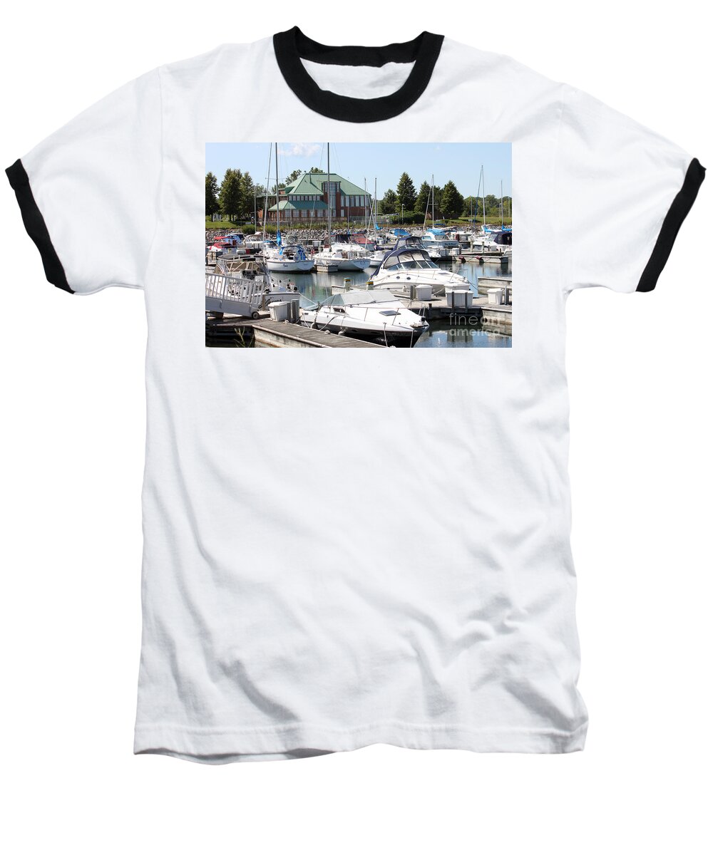 Boats Baseball T-Shirt featuring the photograph Winthrop Harbor by Debbie Hart