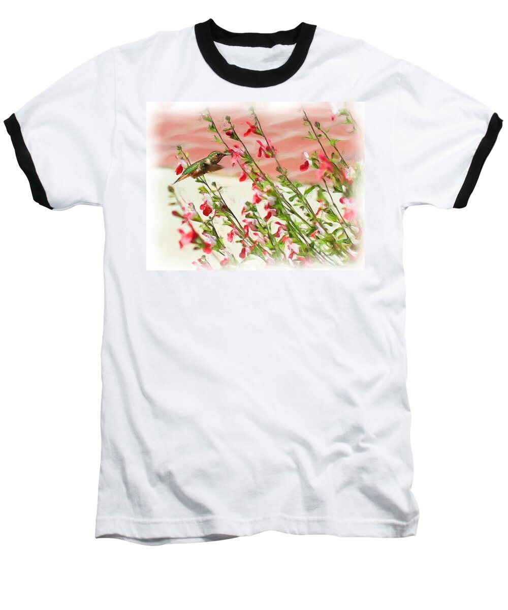 Red Baseball T-Shirt featuring the photograph A Garden Delight #1 by Heidi Smith
