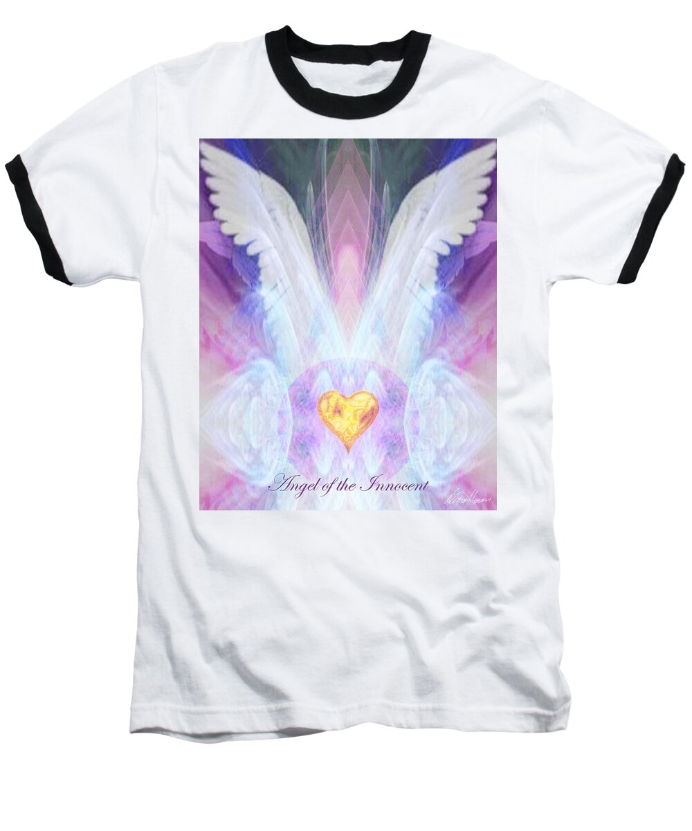 Angel Baseball T-Shirt featuring the digital art Angel of the Innocent by Diana Haronis