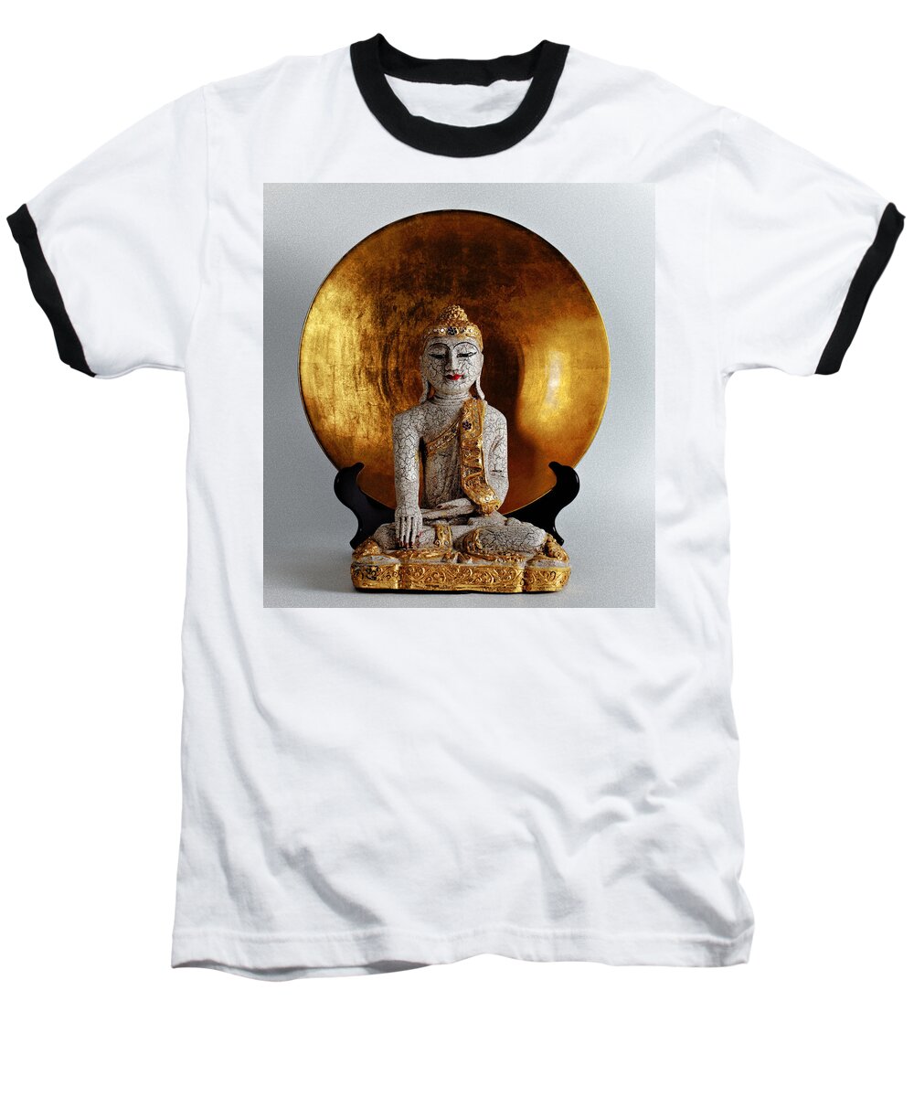 Buddha Baseball T-Shirt featuring the photograph Buddha Girl by Gary Dean Mercer Clark