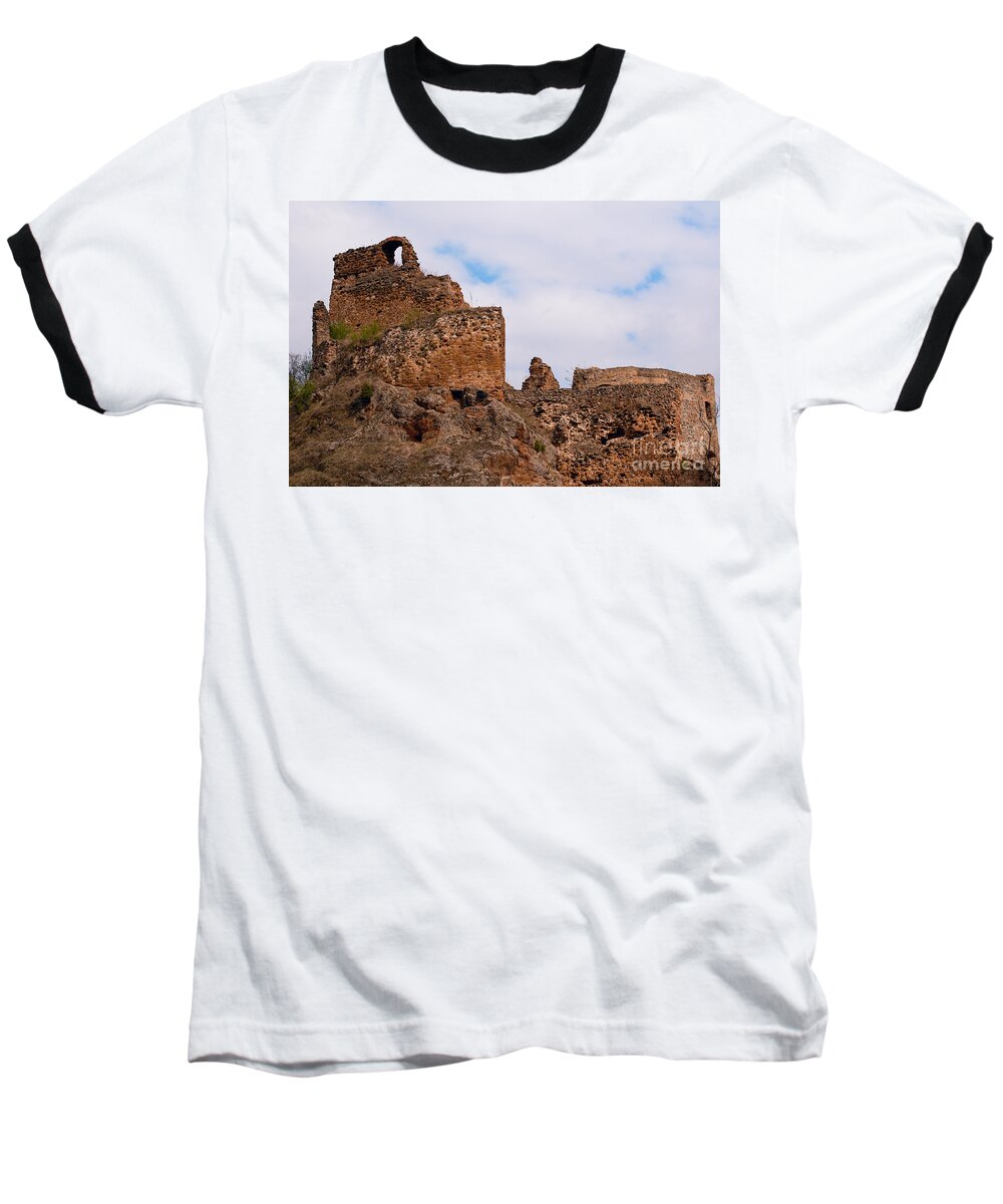 Castle Baseball T-Shirt featuring the photograph Filakovo Hrad - Castle by Les Palenik