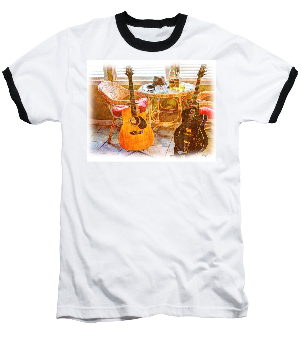 Guitar Baseball T-Shirt featuring the photograph Making Music 005 by Barry Jones