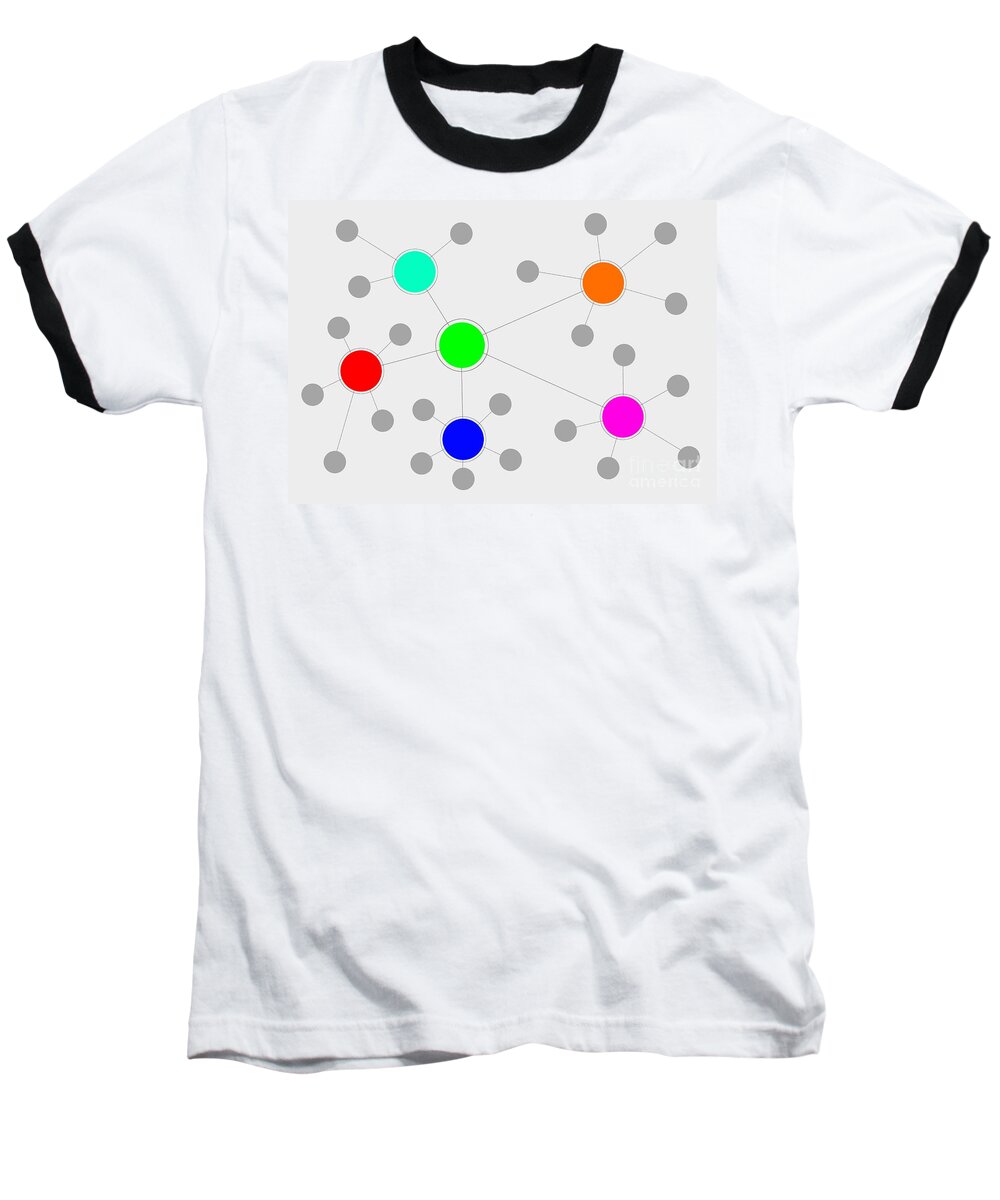 Network Baseball T-Shirt featuring the digital art Network by Henrik Lehnerer