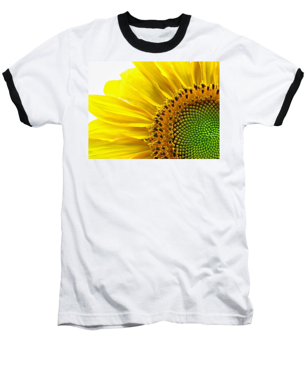 Sunflower Baseball T-Shirt featuring the photograph Sunflower Segments by Bruce Carpenter
