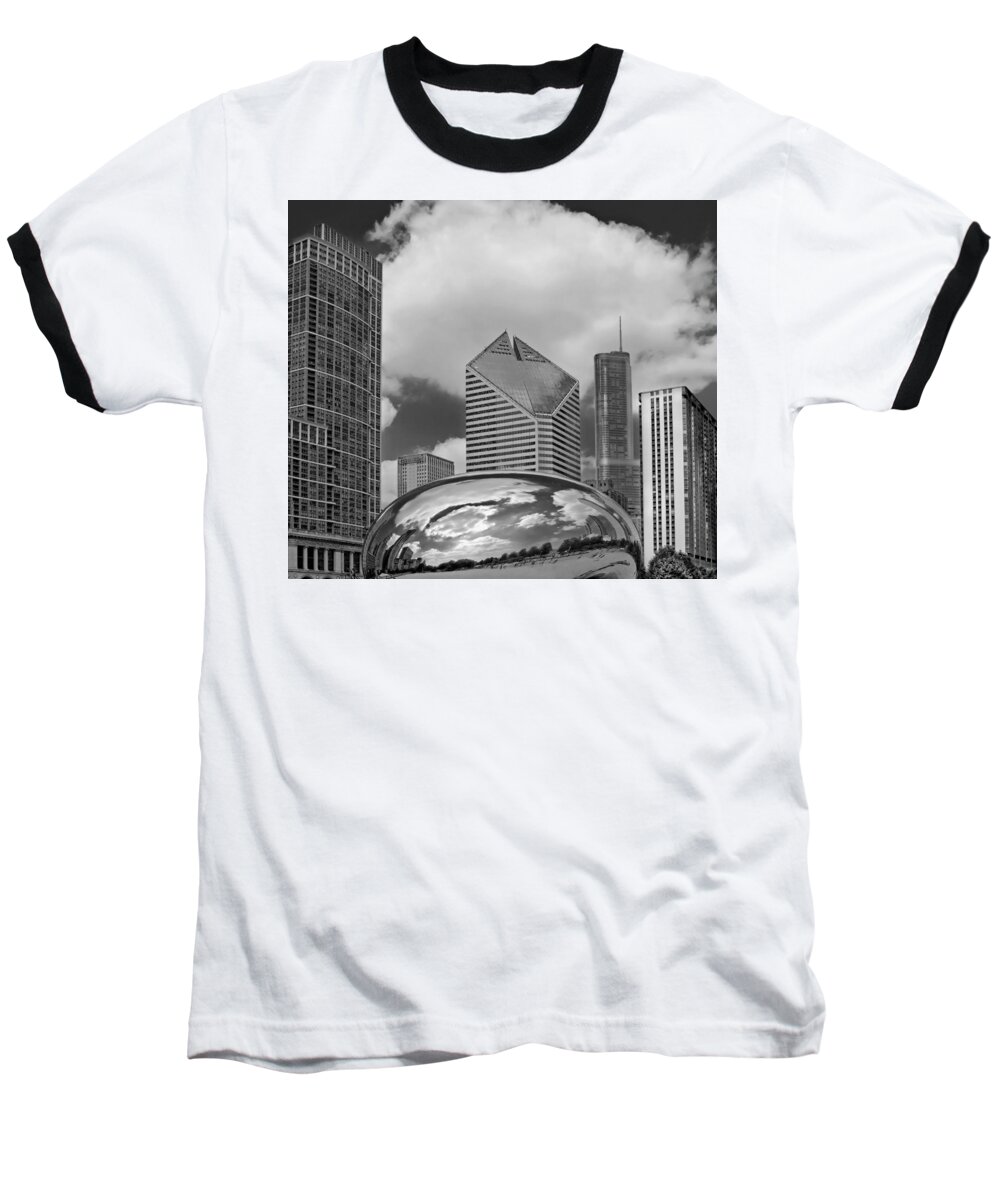 The Bean Baseball T-Shirt featuring the photograph The Bean Chicago Illinois by Dave Mills