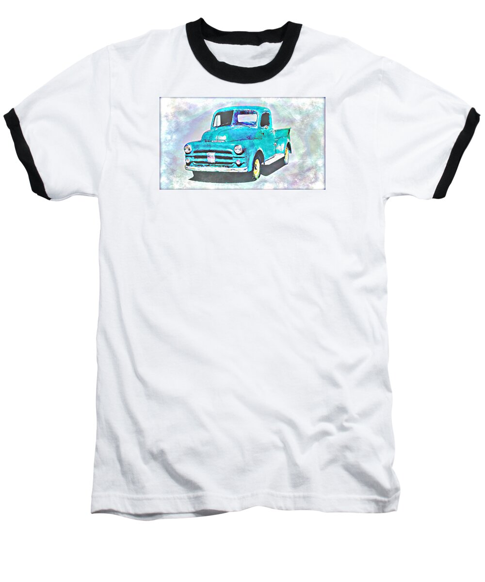 Pickup Truck Baseball T-Shirt featuring the digital art Dodge Pickup by Rick Wicker