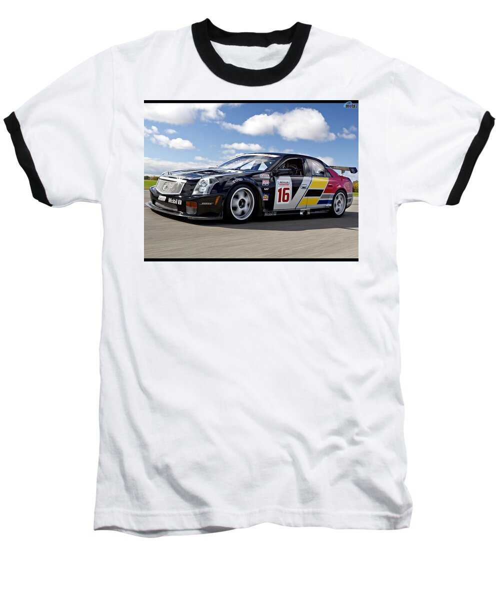 Cadillac Baseball T-Shirt featuring the digital art Cadillac #1 by Maye Loeser