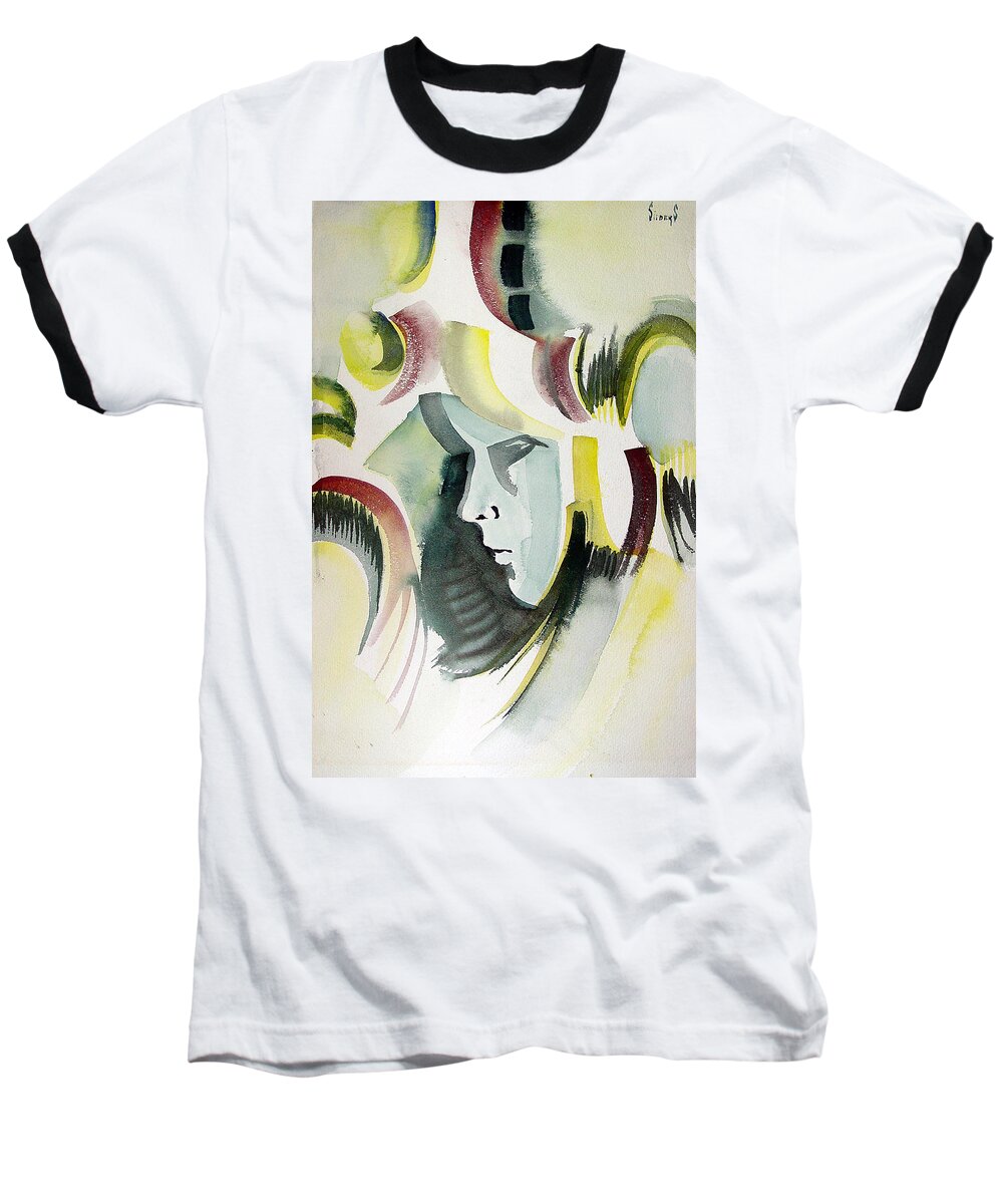 Face Baseball T-Shirt featuring the painting Dolor by Sam Sidders