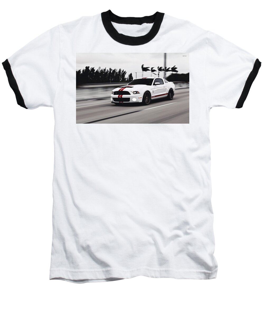 Ford Mustang Gt500 Baseball T-Shirt featuring the photograph Ford Mustang GT500 #1 by Jackie Russo
