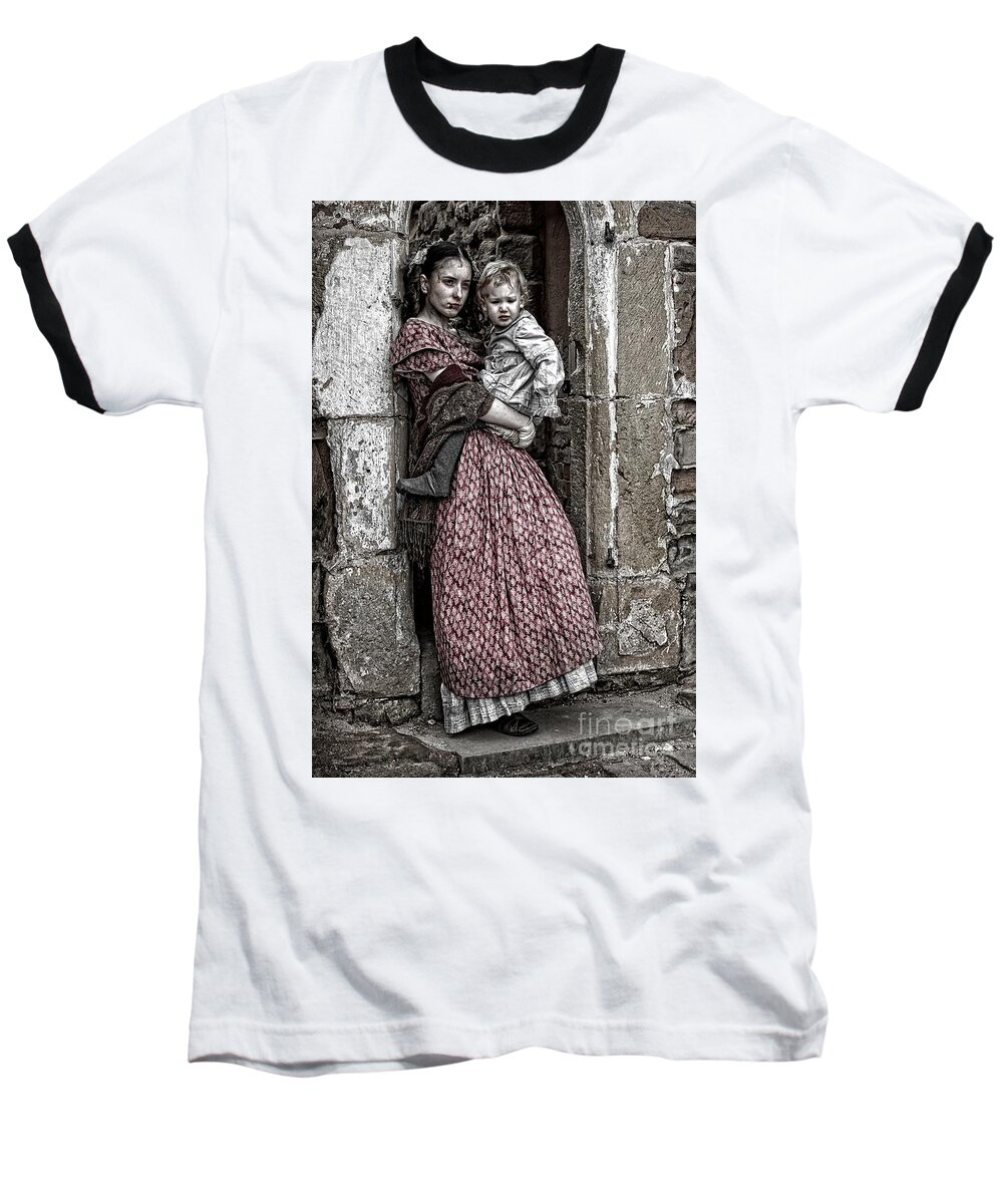 Ragged Baseball T-Shirt featuring the photograph Ragged Victorians by David Birchall