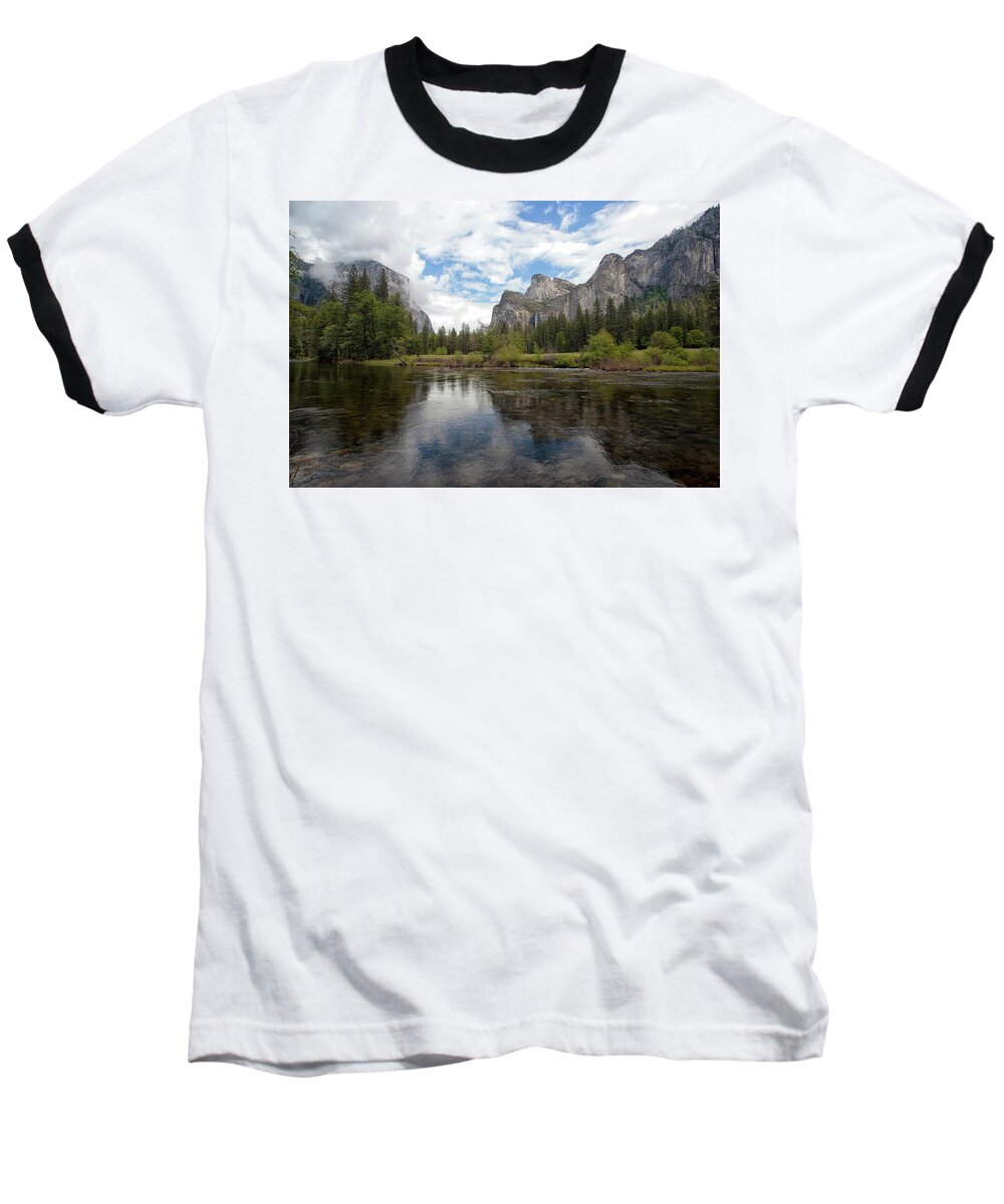 Yosemite Baseball T-Shirt featuring the photograph Valley View #1 by Harold Rau