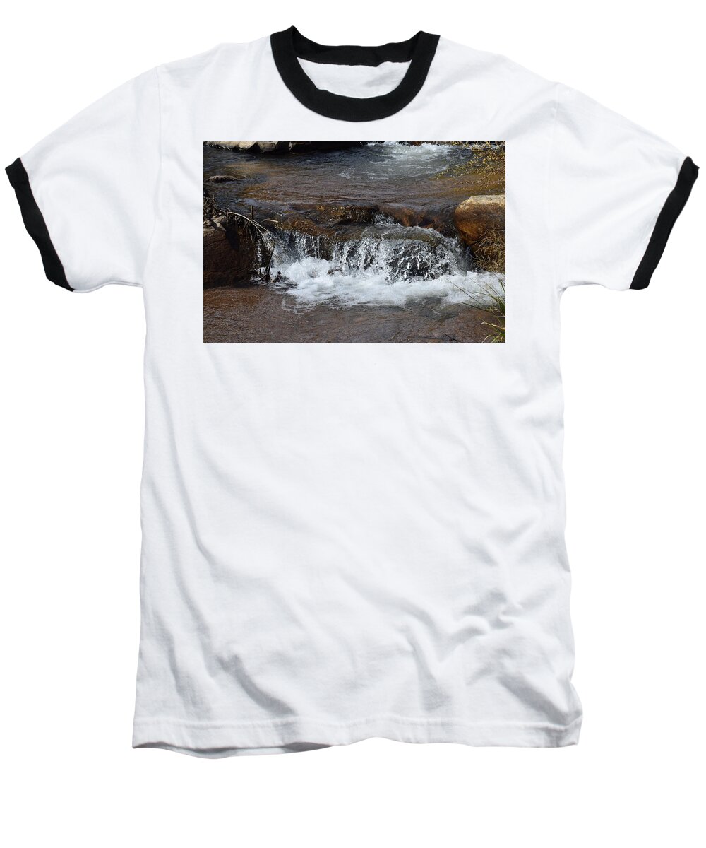 Water Baseball T-Shirt featuring the photograph Waterfall Westcliffe CO #1 by Margarethe Binkley