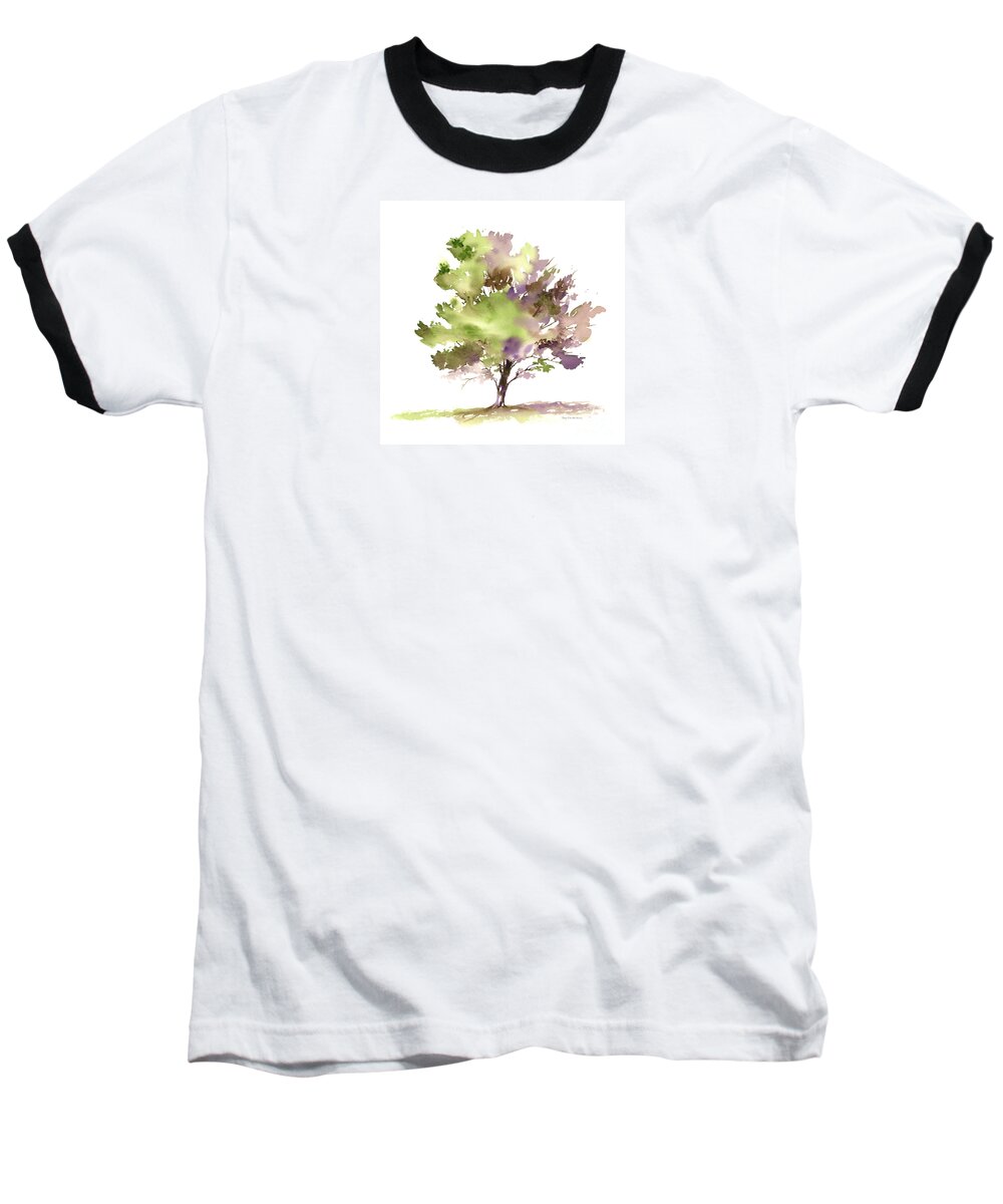 Tree Baseball T-Shirt featuring the painting #18 Tree #18 by Amy Kirkpatrick