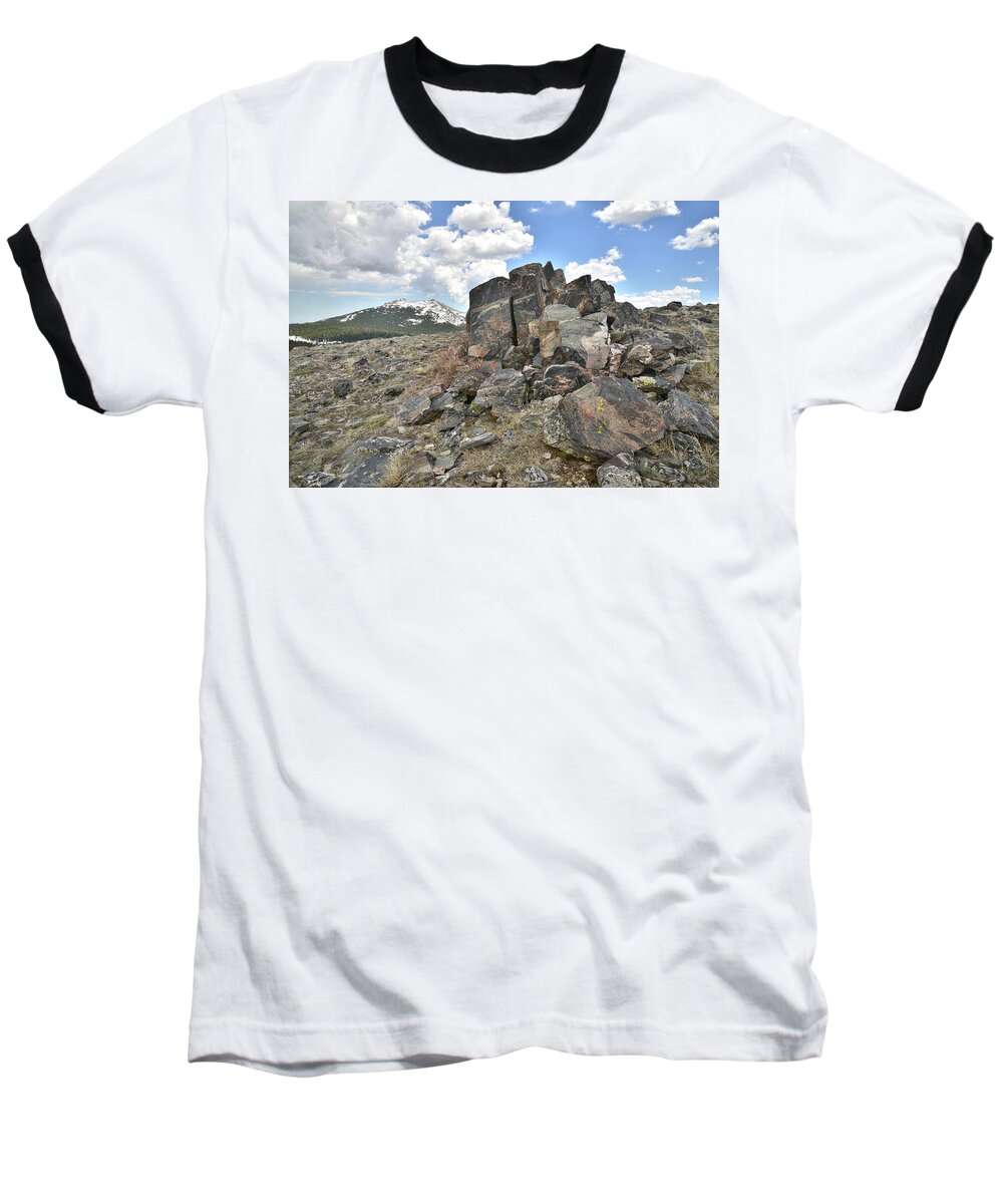 Wyoming Baseball T-Shirt featuring the photograph Big Horn Pass in Wyoming #2 by Ray Mathis