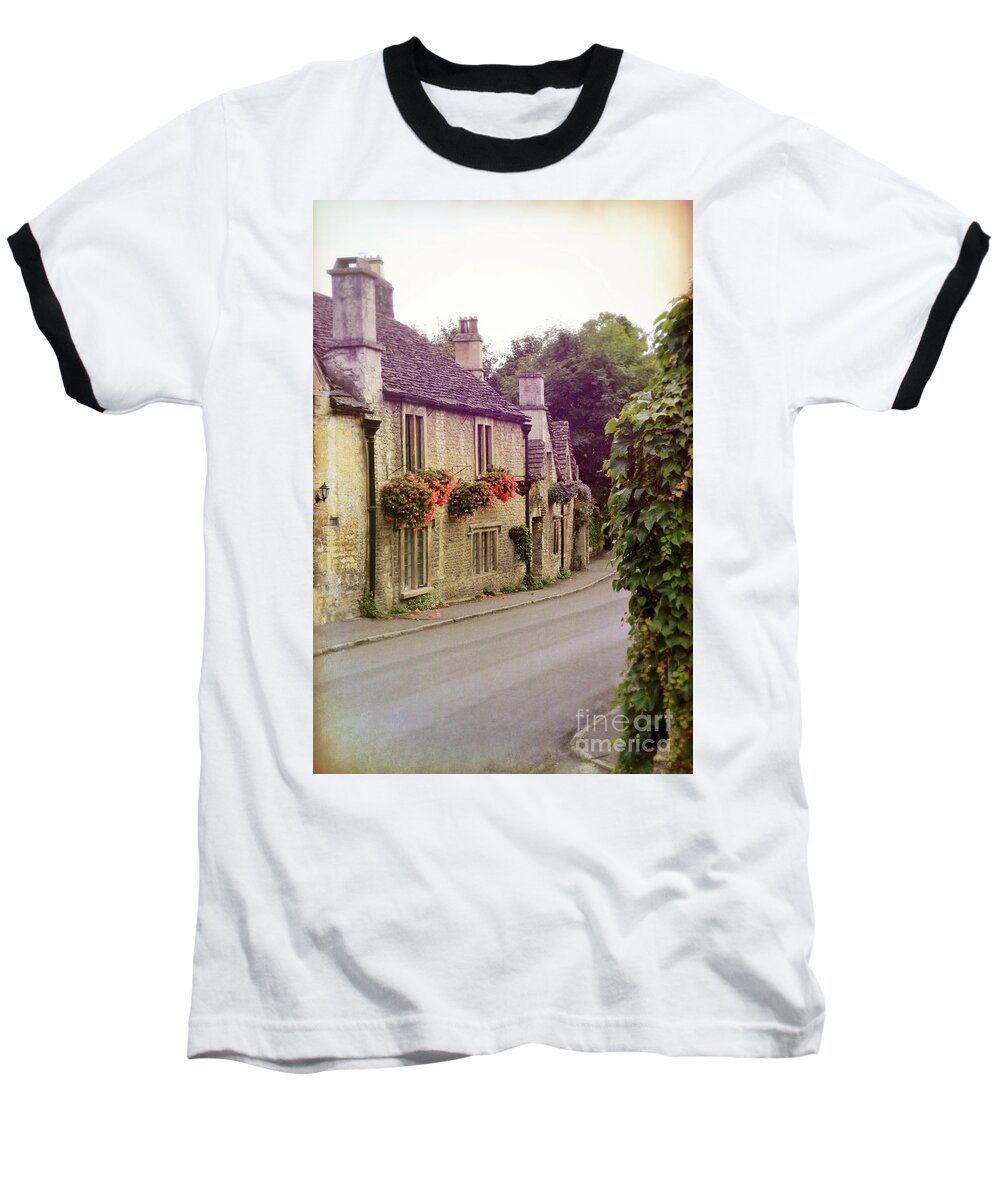 Village Baseball T-Shirt featuring the photograph English Village #2 by Jill Battaglia