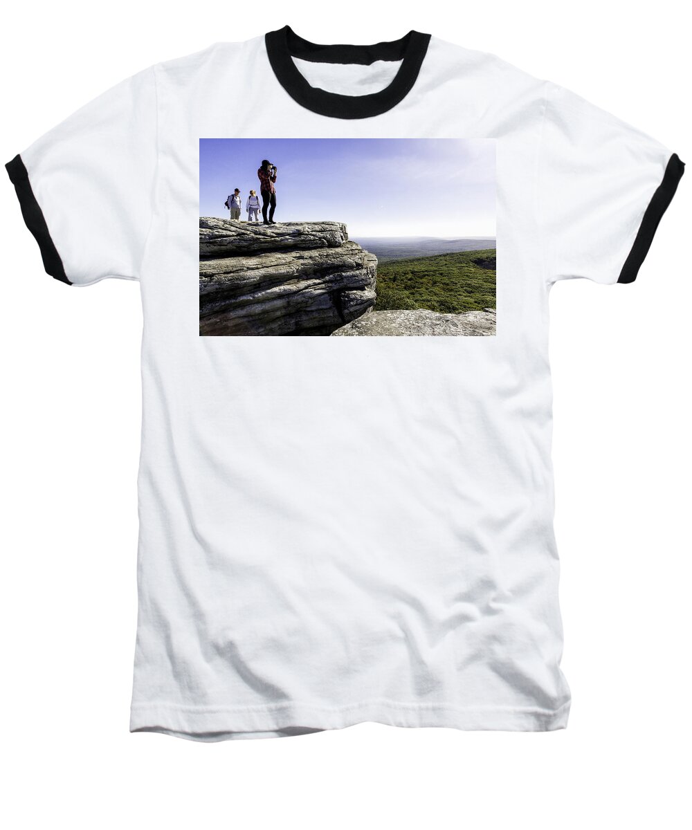 Sam's Point Baseball T-Shirt featuring the photograph Sams Point Overlook #3 by Fran Gallogly