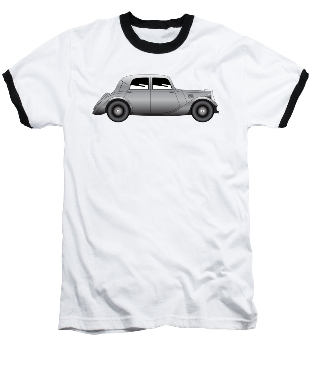 Car Baseball T-Shirt featuring the digital art Coupe - vintage model of car #4 by Michal Boubin