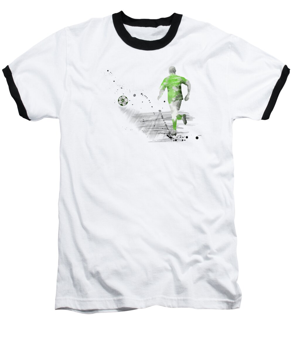 Football Player Baseball T-Shirt featuring the digital art Football Player #5 by Marlene Watson