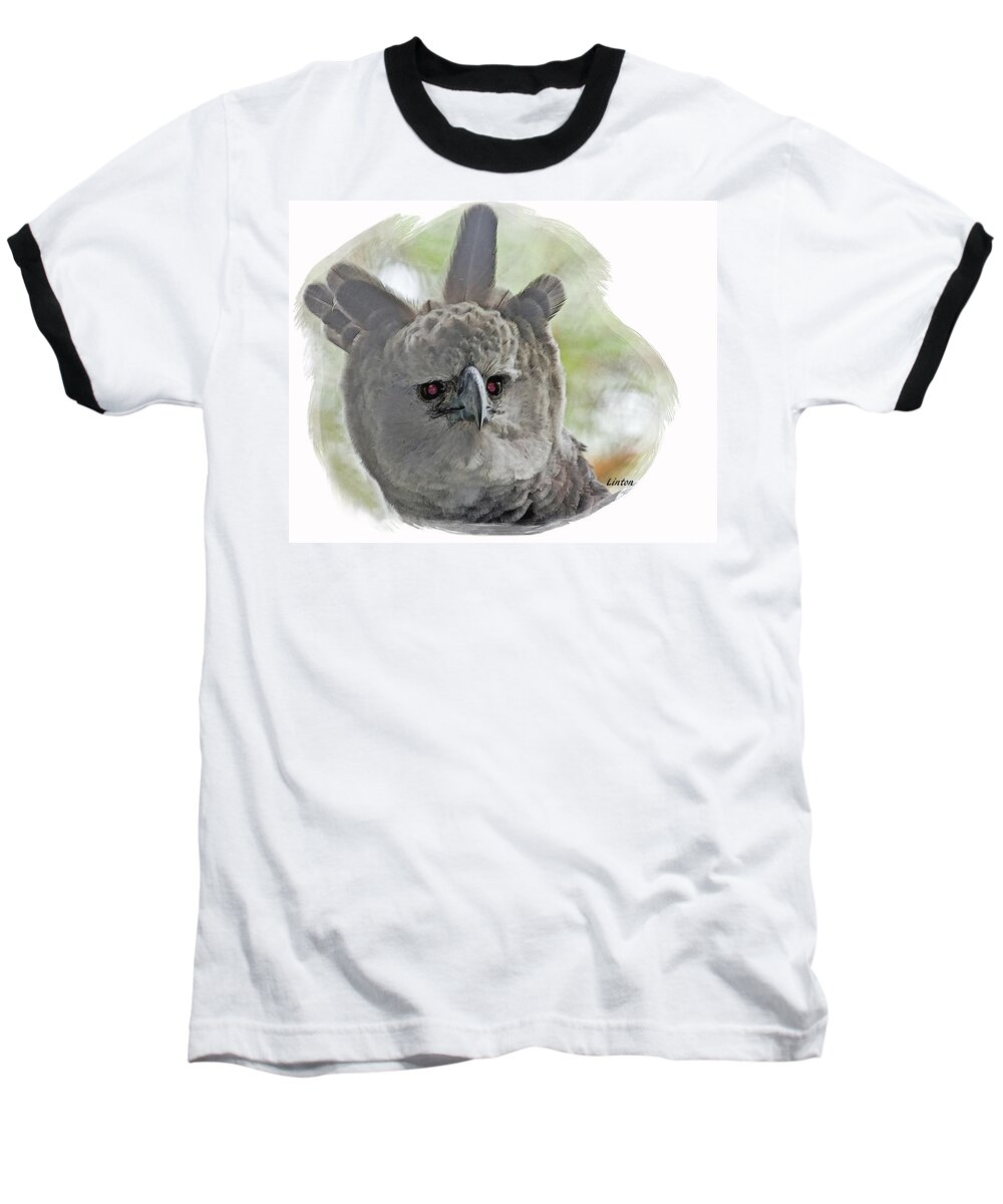 Harpy Eagle Baseball T-Shirt featuring the digital art Harpy Eagle #4 by Larry Linton