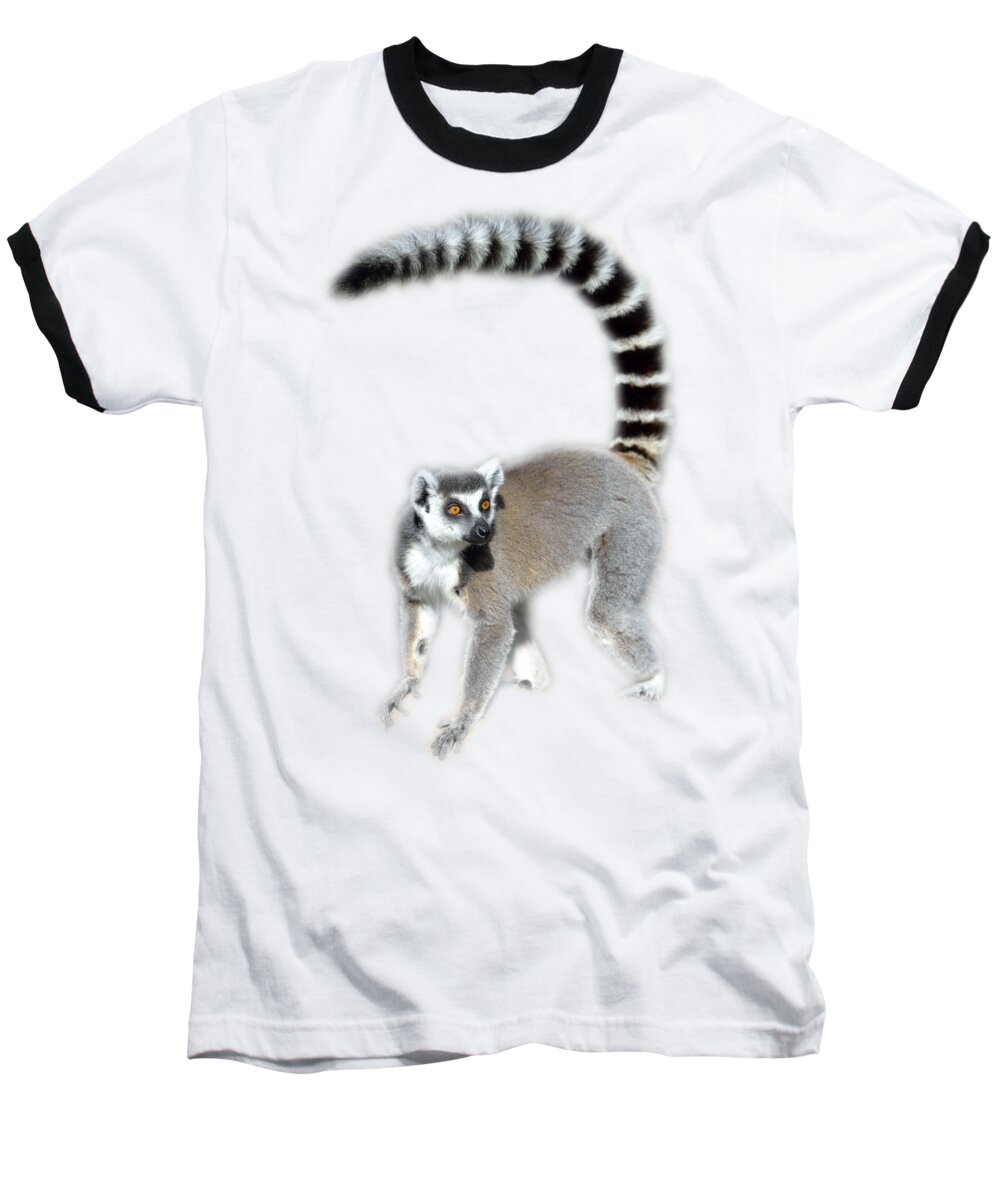 Ring Tailed Lemur Baseball T-Shirt featuring the photograph Ring tailed lemur #8 by George Atsametakis