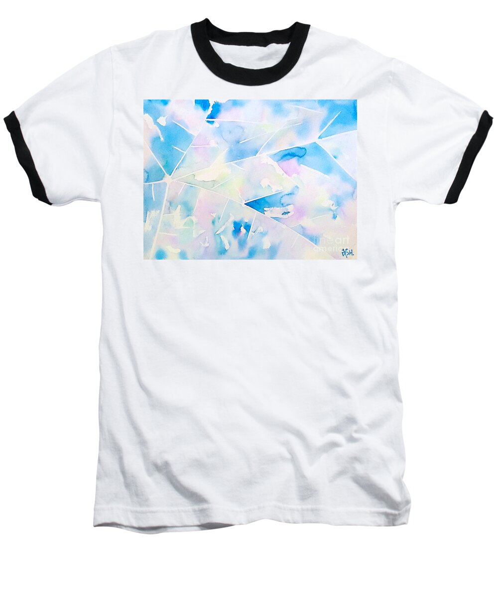 Nature Baseball T-Shirt featuring the painting A leaf by Wonju Hulse