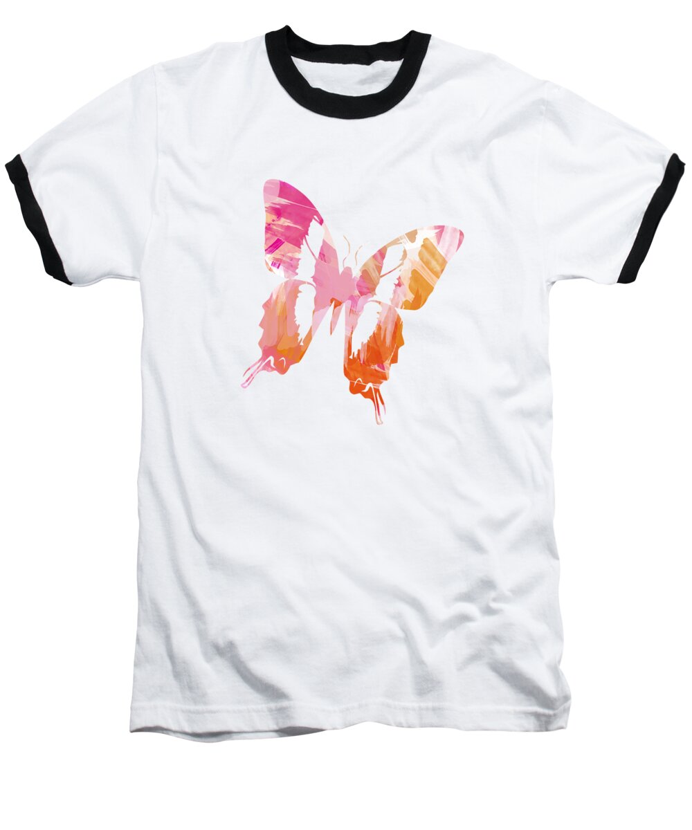 Abstract Baseball T-Shirt featuring the mixed media Abstract Paint Pattern by Christina Rollo