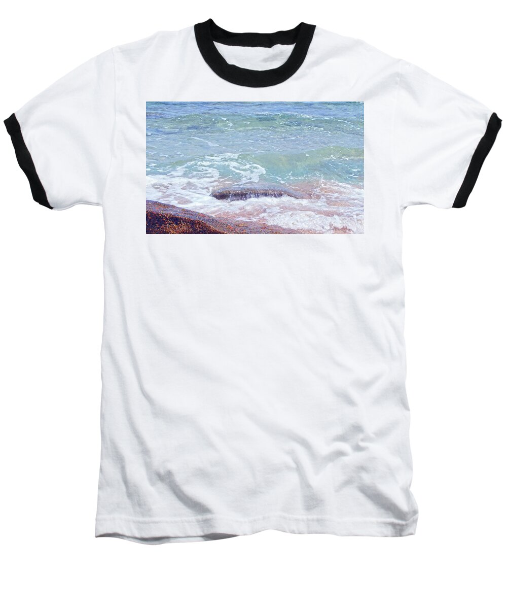 Sea Baseball T-Shirt featuring the photograph African Seashore by Johanna Hurmerinta
